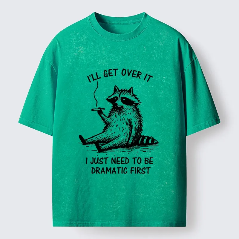 Magmoo Raccoon Dramatic Recovery Meme Washed T-Shirt