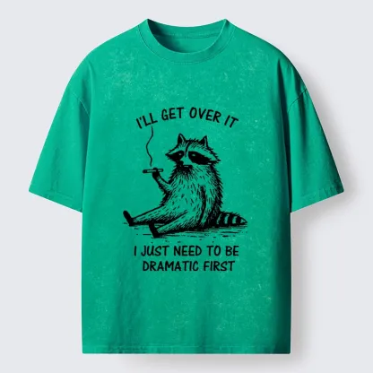 Magmoo Raccoon Dramatic Recovery Meme Washed T-Shirt
