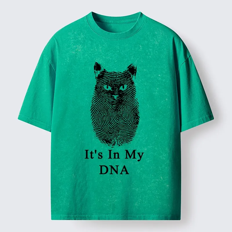 Magmoo Fingerprint Cat DNA Print Washed T-Shirt