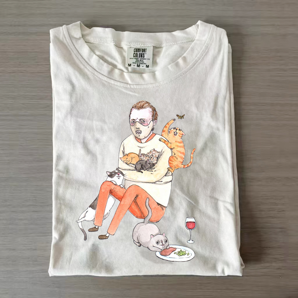 Funny Lecter with Cats Shirt/Sweatshirt-Magmoo