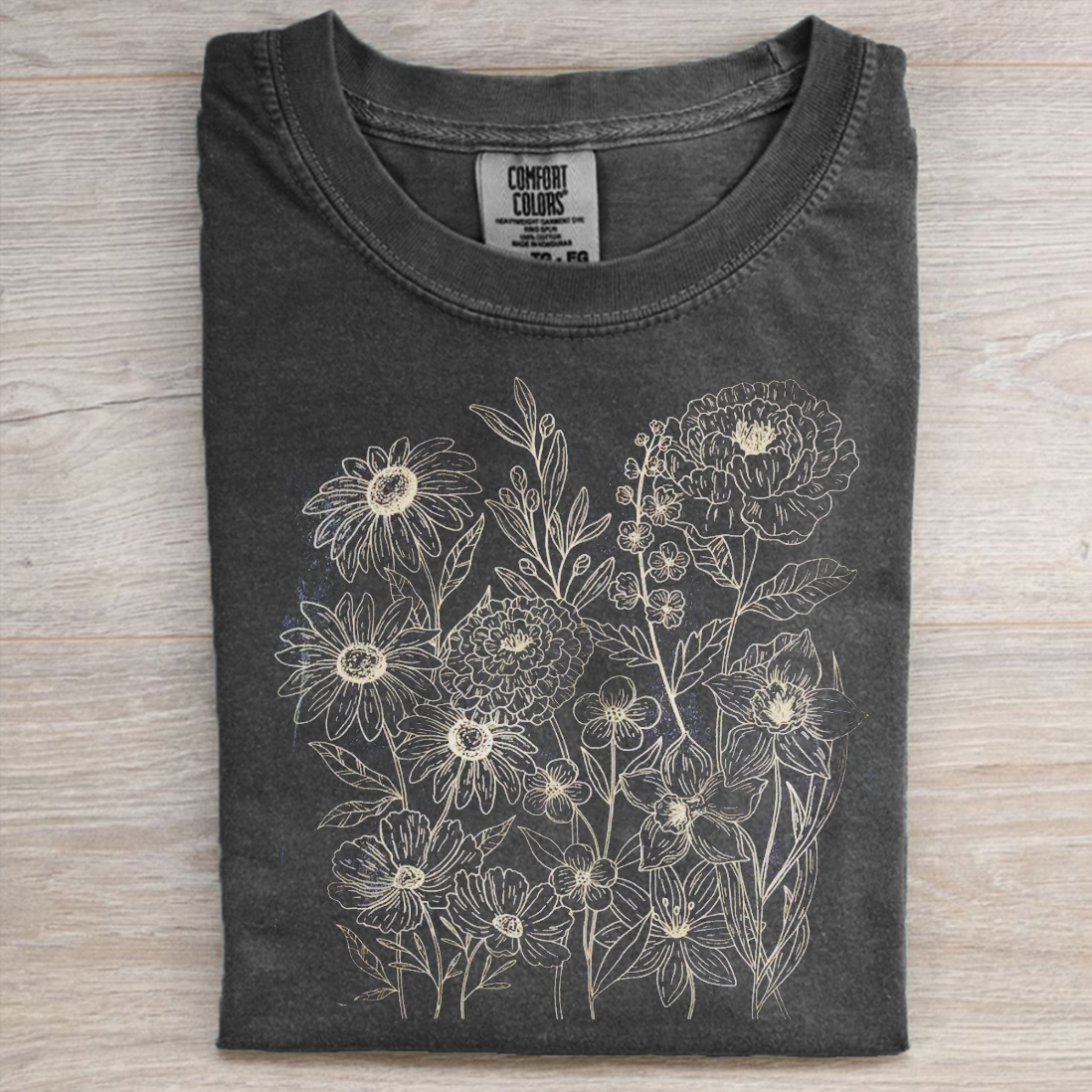 Comfort Colors Vintage Pressed Flowers shirt