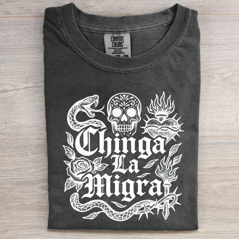 Chinga La Migra T-shirt-Magmoo