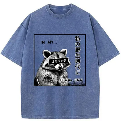 Magmoo Japanese Wild Raccoon Washed T-Shirt