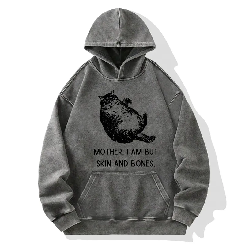 Magmoo Overweight Cat And Its Doting Owner Washed Hoodie