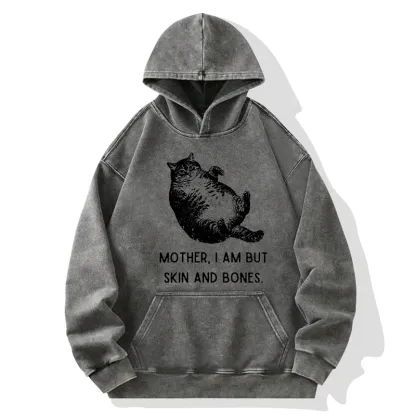 Magmoo Overweight Cat And Its Doting Owner Washed Hoodie