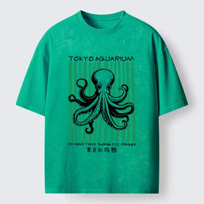 Magmoo Cute Tokyo Octopus Washed T-Shirt