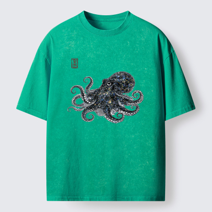 Magmoo Ink-Sea Octopus Washed T-Shirt