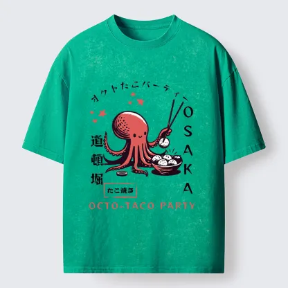 Magmoo Cute Octopus Washed T-Shirt