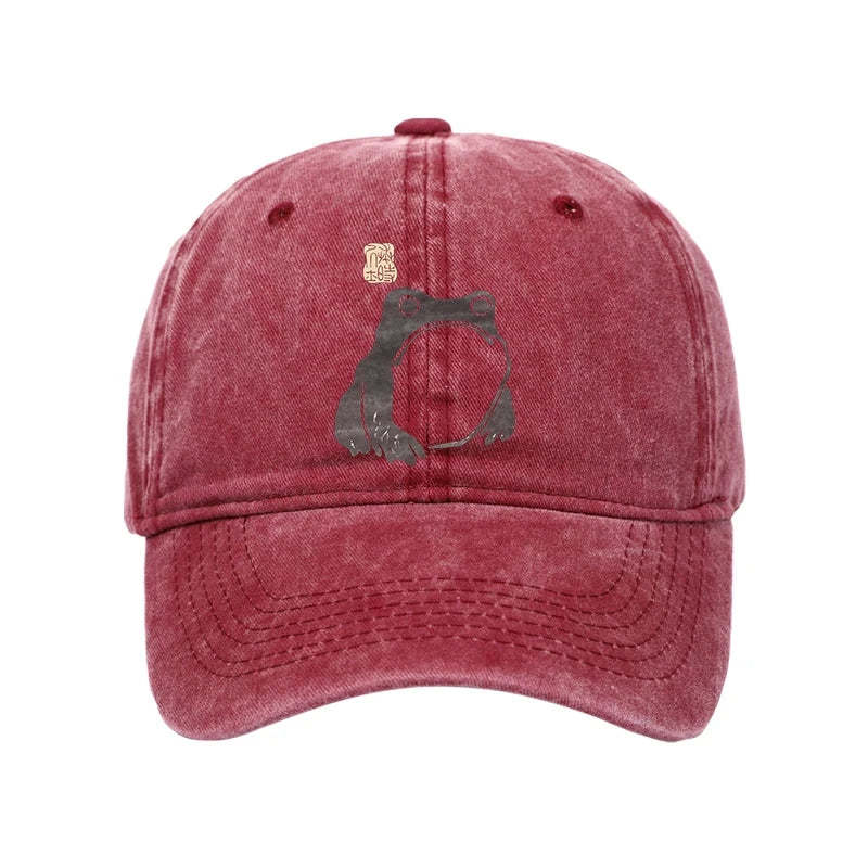 Magmoo Matsumoto Hoji Woodblock Print Frog Washed Cap
