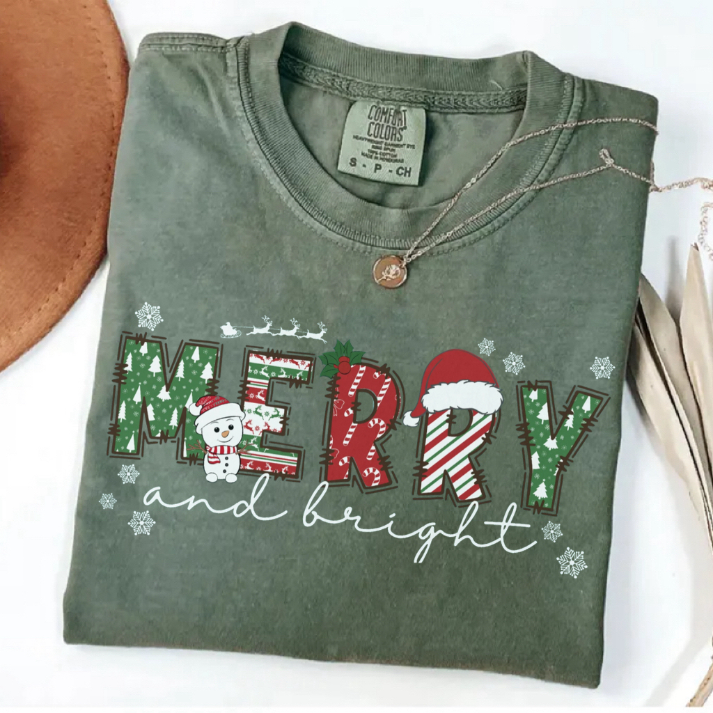 Comfort Colors Family Christmas T-shirt