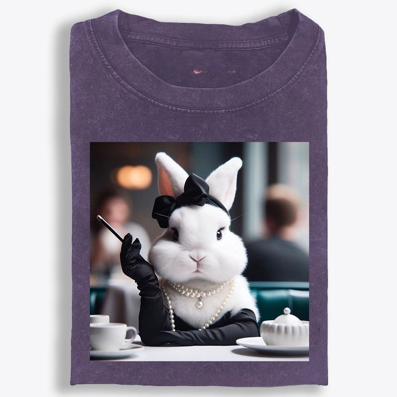 Pearl Bunny · Tea Break Retro Washed T-Shirt