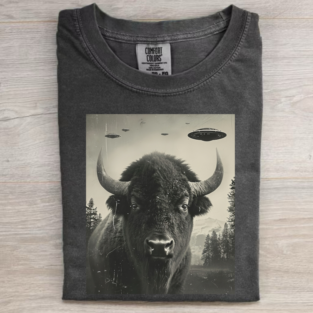 Funny Animal Selfie With UFO Art Acid Wash Shirt/Sweatshirt/Hoodie