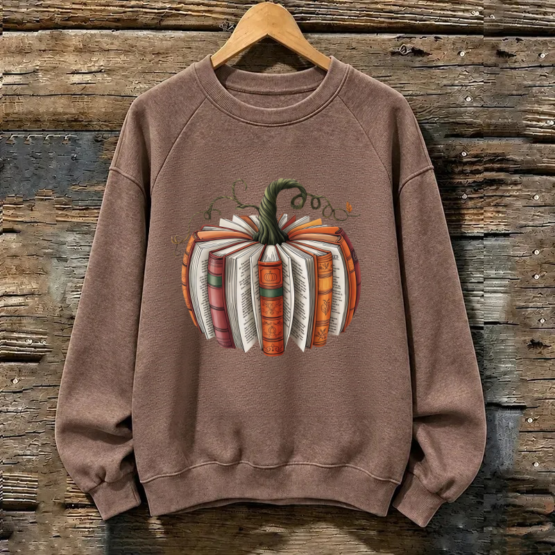 Magmoo Fall Book Pumpkin Sweatshirt