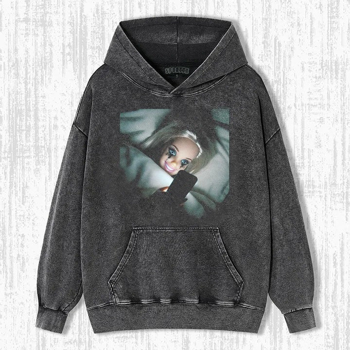 DOLL GIRL MEME SWEATSHIRTS & HOODIES-Magmoo