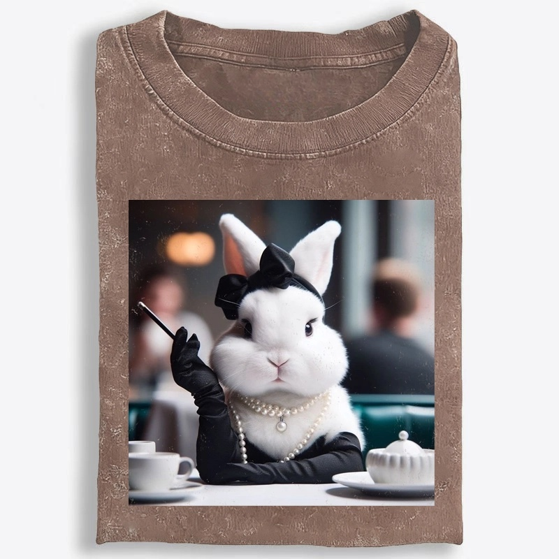 Pearl Bunny · Tea Break Retro Washed T-Shirt