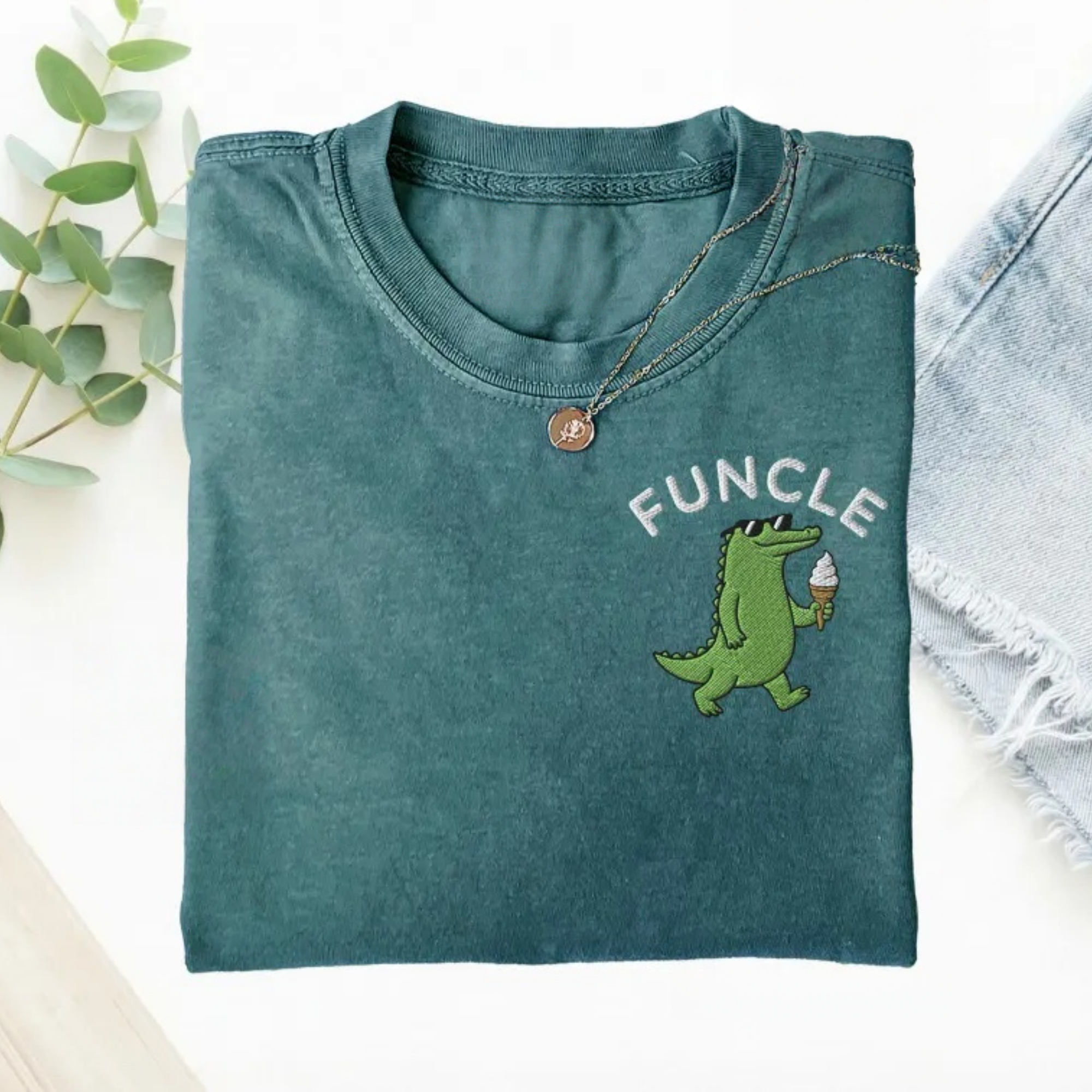 Magmoo Embroidered Funny Uncle T-shirt