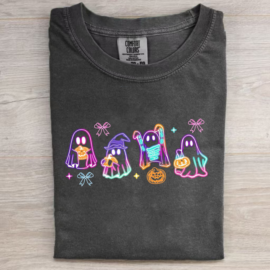 Halloween Ghost Neon T-shirt/Sweatshirt-Magmoo