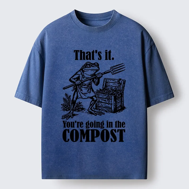 Magmoo Frog’s Compost Threat Washed T-Shirt-Magmoo
