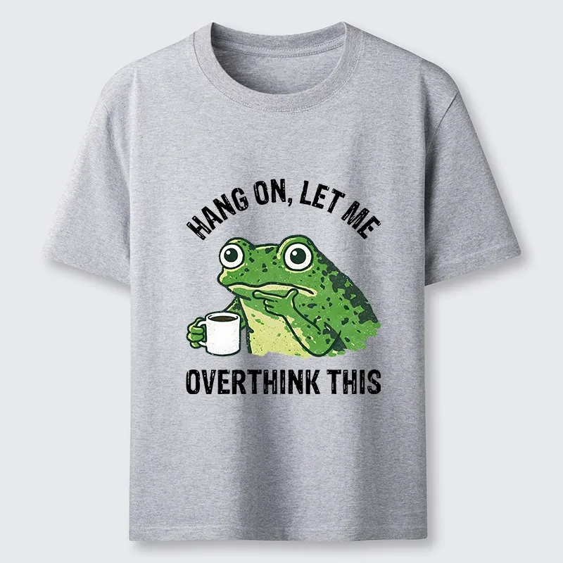 Magmoo Overthinking Frog With Coffee Classic T-Shirt