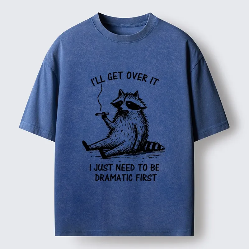 Magmoo Raccoon Dramatic Recovery Meme Washed T-Shirt