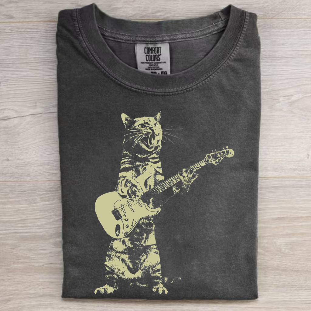 Cat Playing Guitar T-shirt