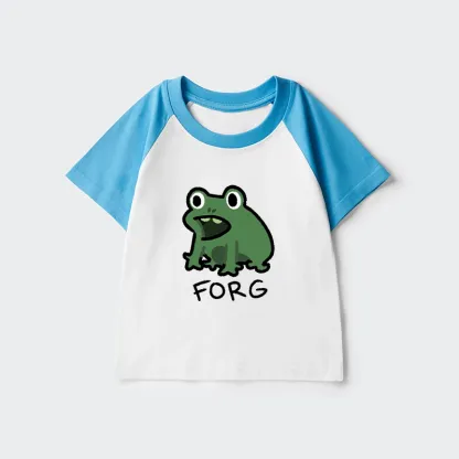 Magmoo Funny Forg Japan Kids Raglan T-shirt
