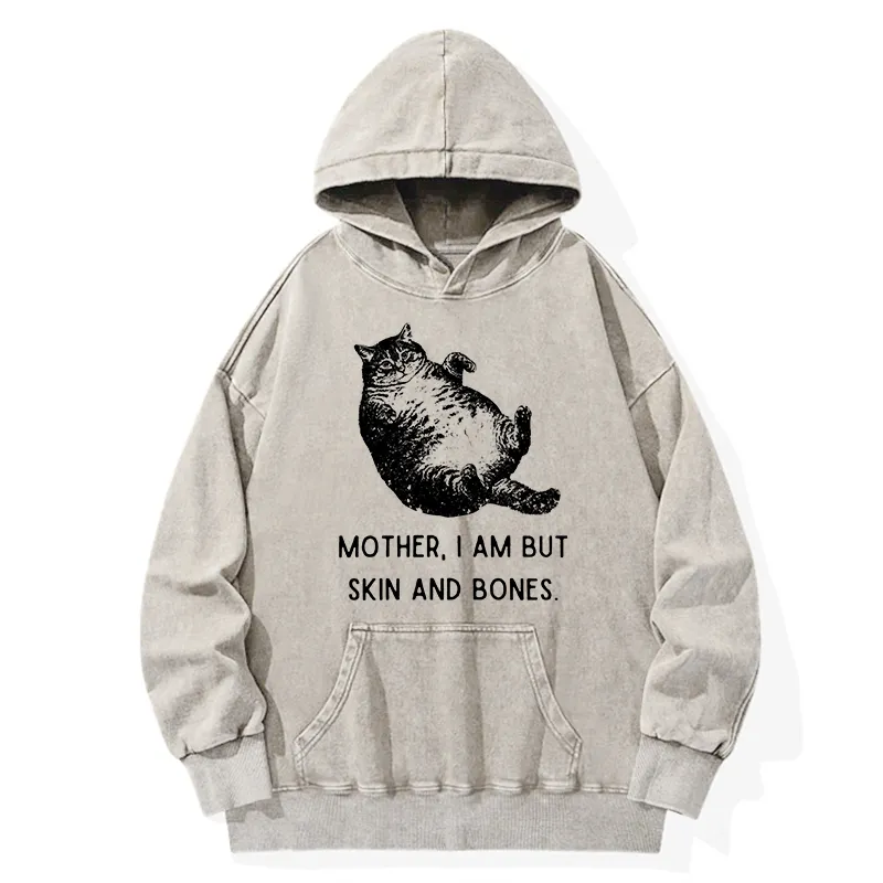 Magmoo Overweight Cat And Its Doting Owner Washed Hoodie