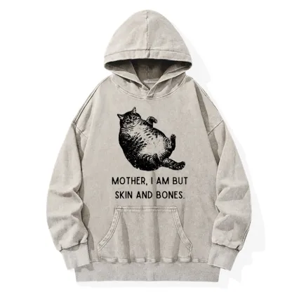 Magmoo Overweight Cat And Its Doting Owner Washed Hoodie