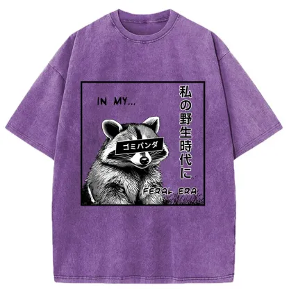 Magmoo Japanese Wild Raccoon Washed T-Shirt