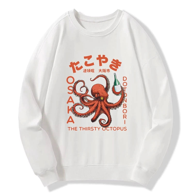 Magmoo Octopus Drinks Soju Sweatshirt