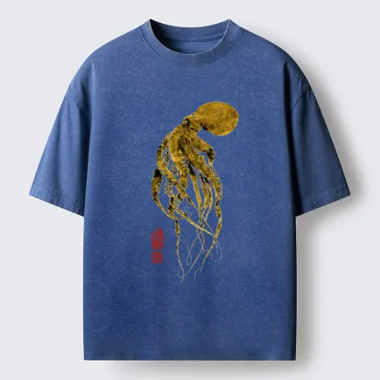 Magmoo Golden Octopus Washed T-Shirt