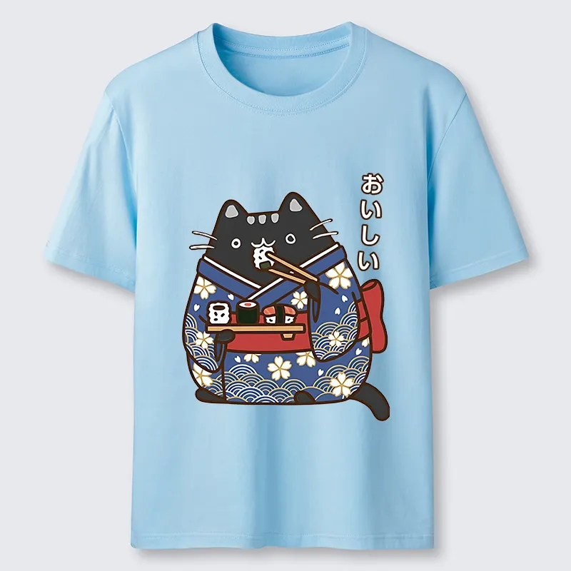 Magmoo Geisha Cat Sushi Classic T-Shirt-Magmoo