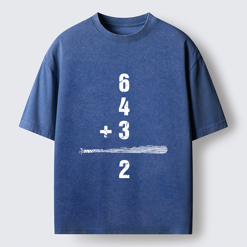 Magmoo Baseball Double Kill Washed T-Shirt-Magmoo