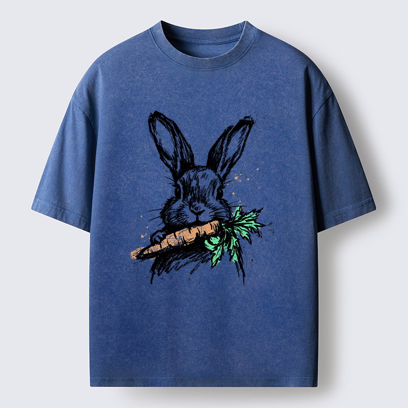 Magmoo Easter Bunny Washed T-Shirt-Magmoo