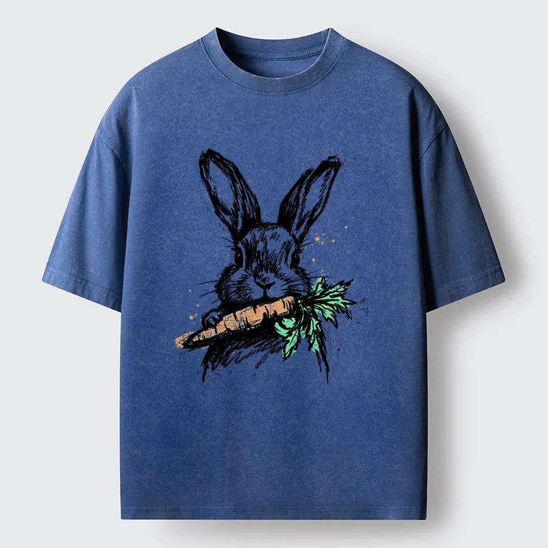 Magmoo Easter Bunny Washed T-Shirt-Magmoo