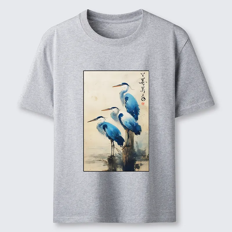 Magmoo Great Blue Heron Japan Classic T-Shirt-Magmoo