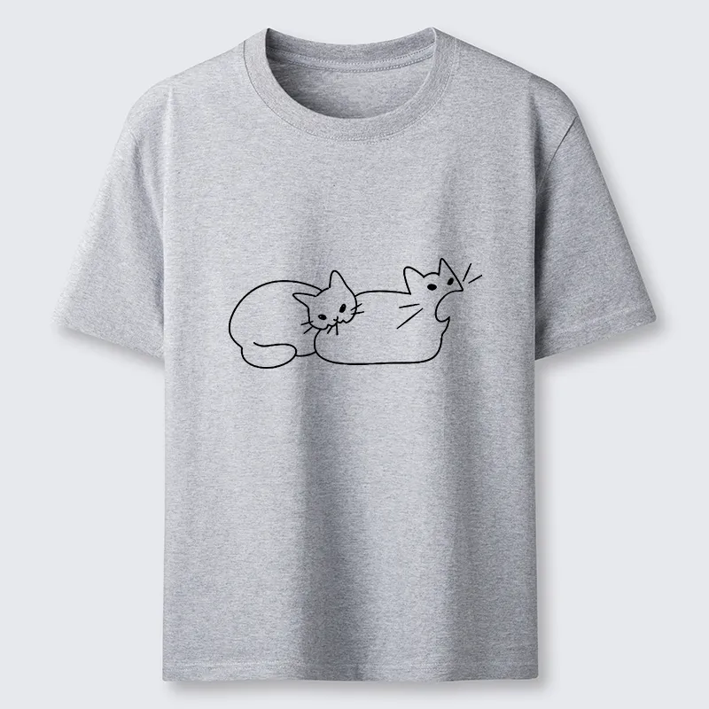 Magmoo Cat Bites Cat Classic T-Shirt-Magmoo