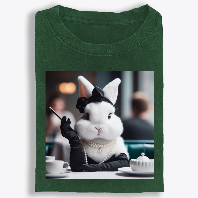 Pearl Bunny · Tea Break Retro Washed T-Shirt