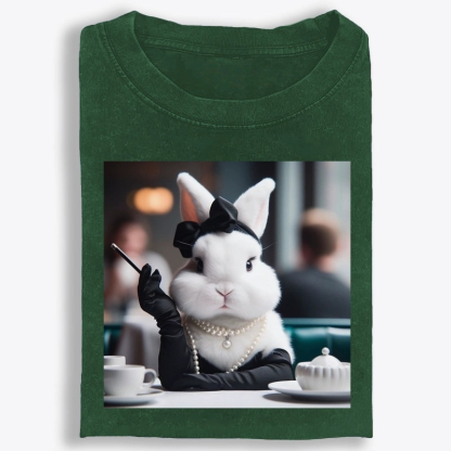Pearl Bunny · Tea Break Retro Washed T-Shirt