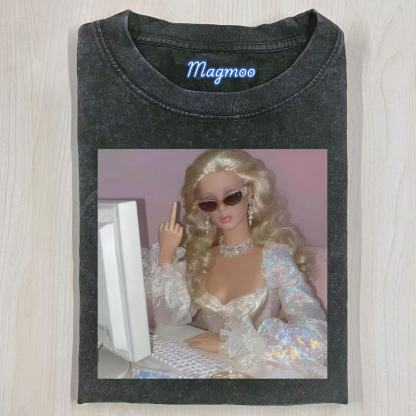 Funny Doll Face Girl Meme Shirt