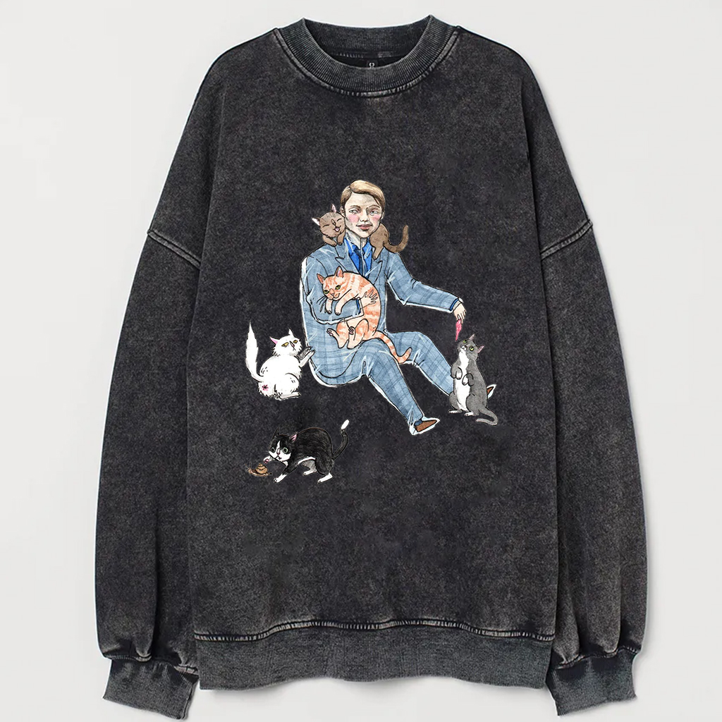 Horror TV Lecter with Cats Shirt/Sweatshirt-Magmoo