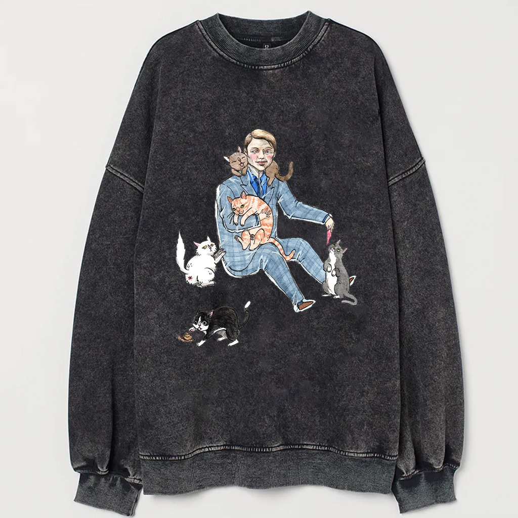 Horror TV Lecter with Cats Shirt/Sweatshirt-Magmoo
