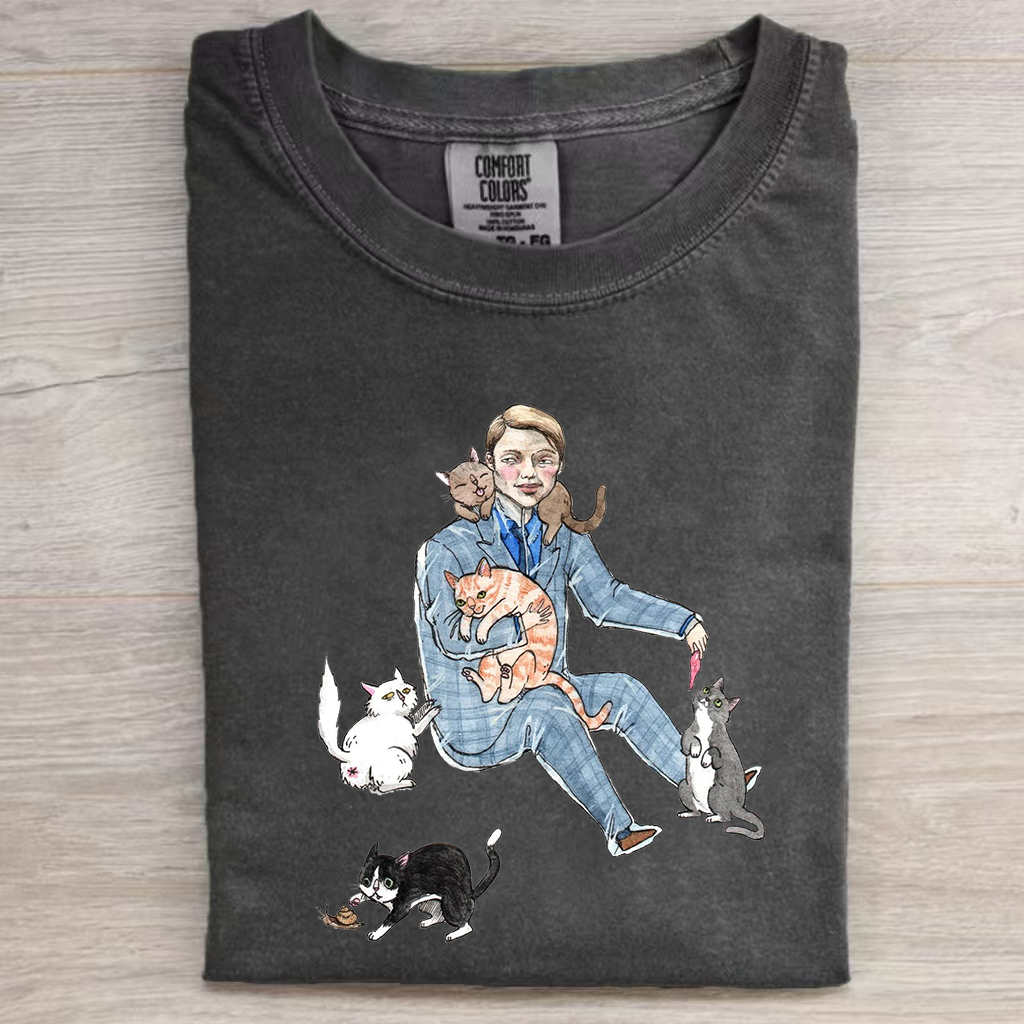 Horror TV Lecter with Cats Shirt/Sweatshirt-Magmoo