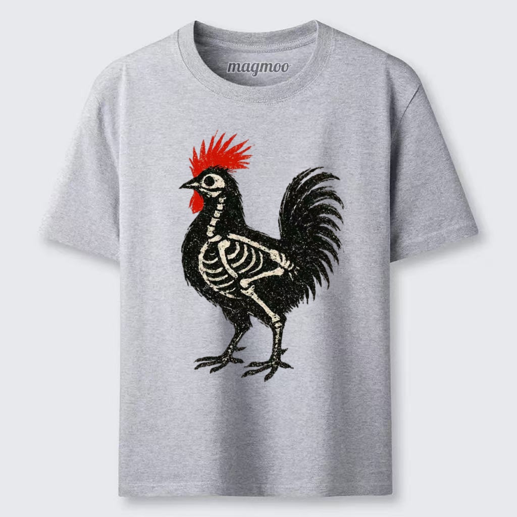 Magmoo Skeleton Rooster T-shirt