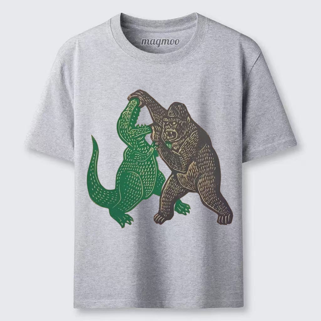 Magmoo Ape vs Alligator T-shirt