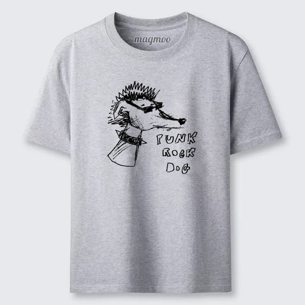 Magmoo Punk Rock Dog Sketch T-shirt