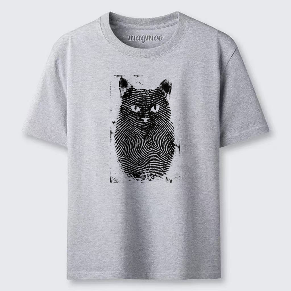 Magmoo Fingerprint Cat Portrait Classic T-shirt