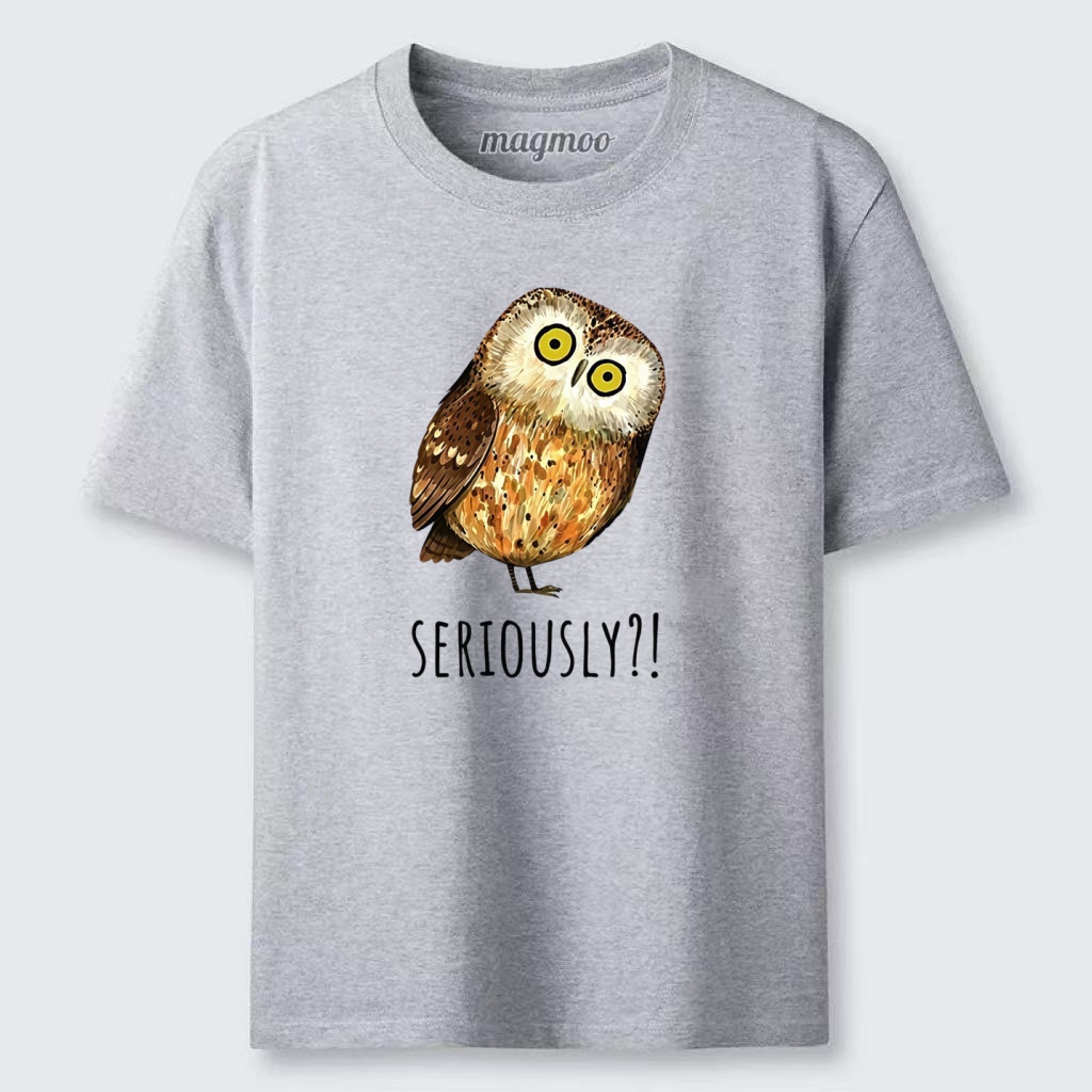 Magmoo Seriously Confused Owl Meme Art Classic T-shirt