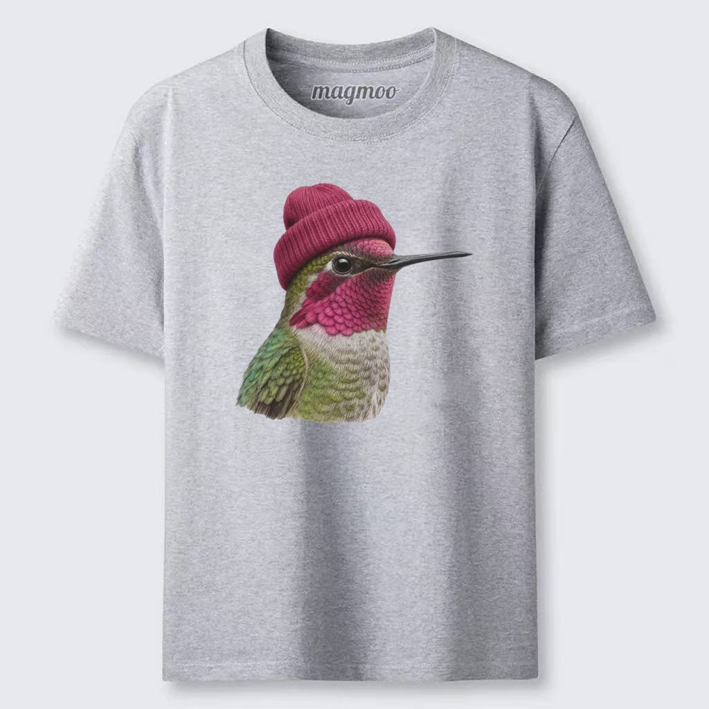 Magmoo 90's Anna's Hummingbird Wearing Beanie Classic T-shirt