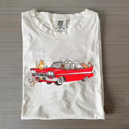 Cursed Car and Cat Shirt/Sweatshirt-Magmoo